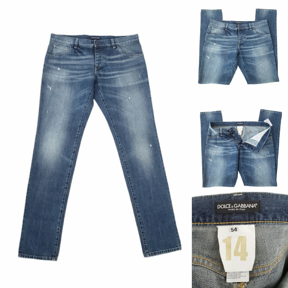Dolce & Gabbana Denim Italy Jeans 54 Gold 14 NWOT